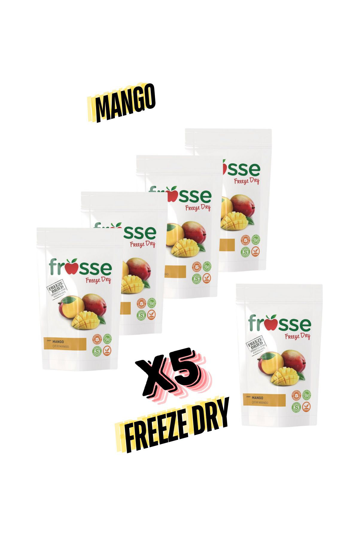 Frosse Mango Kitiri - Freeze Dried - Üretici Firmadan Dondurularak Kurut