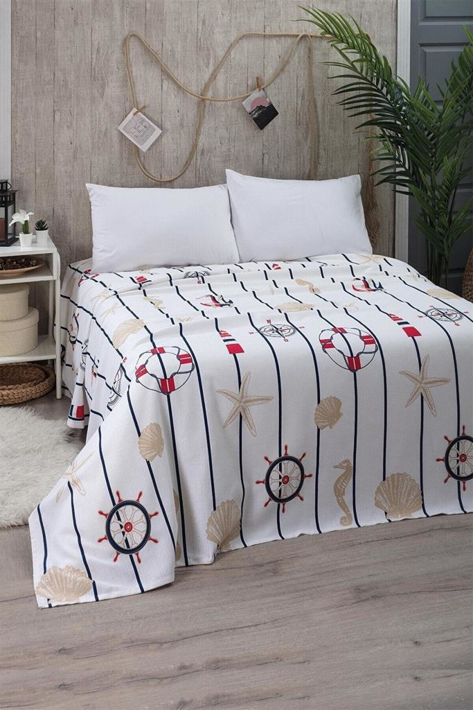 Mulberry Marine Çift Kişilik Pike Yatak Örtüsü 200 X 230