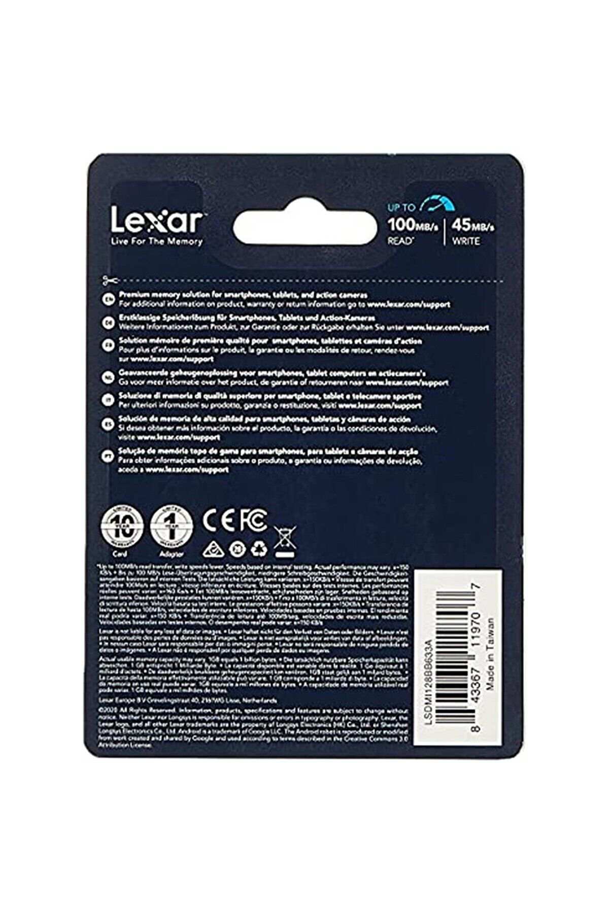 Lexar Marka: 128Gb 633X Microsdxc Uhs-İ U3 100/45 Mb/Sn Yüksek Performa