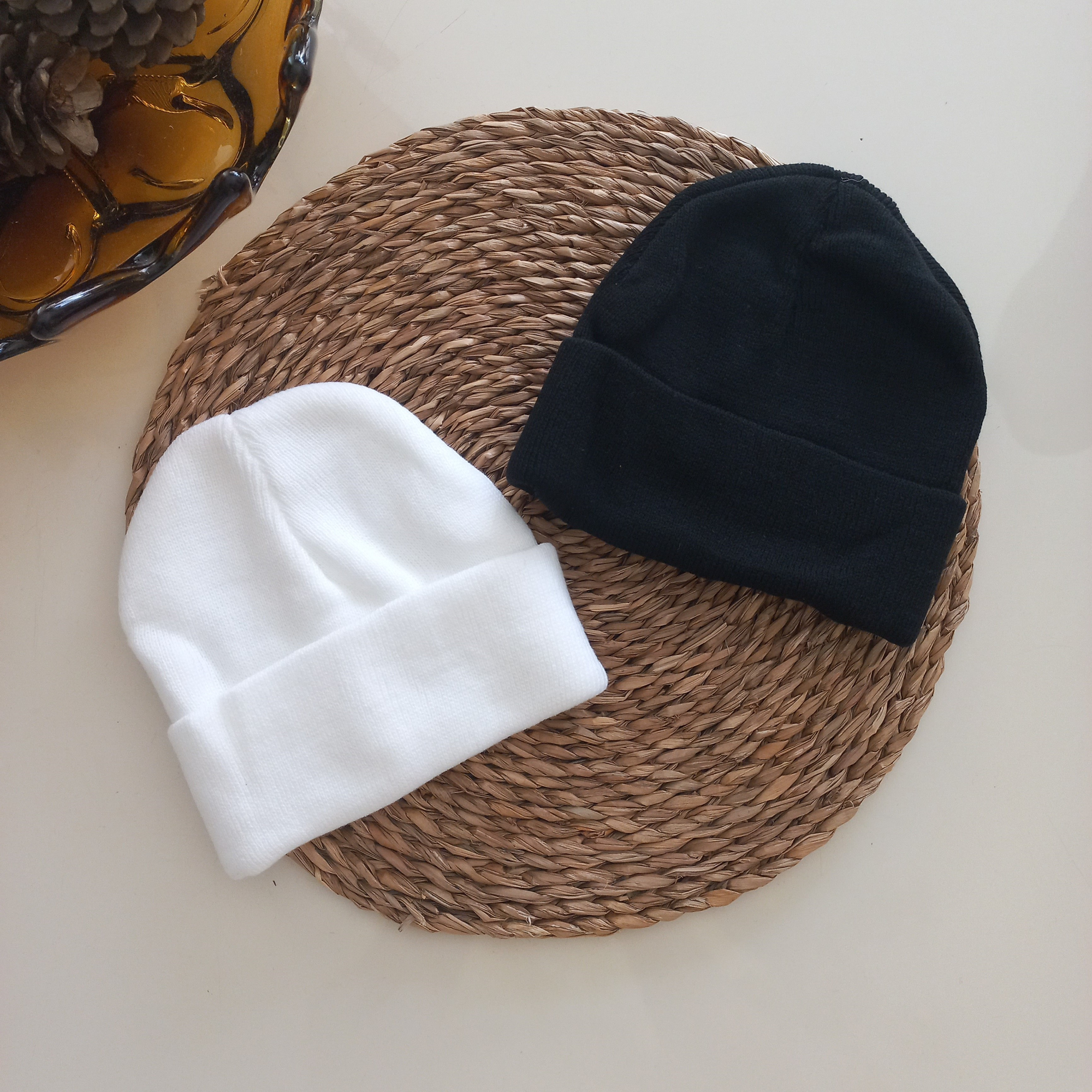 MARS BABY Kız Erkek Unisex Çocuk Siyah Beyaz Triko Düz Katlamalı 