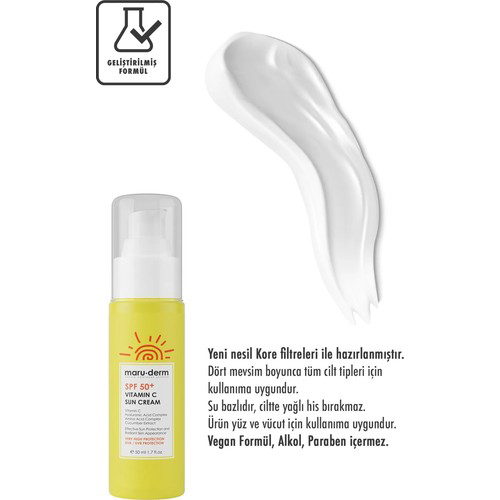 Maruderm Spf 50+ C Vitamini Güneş Kremi 50 Ml (w)