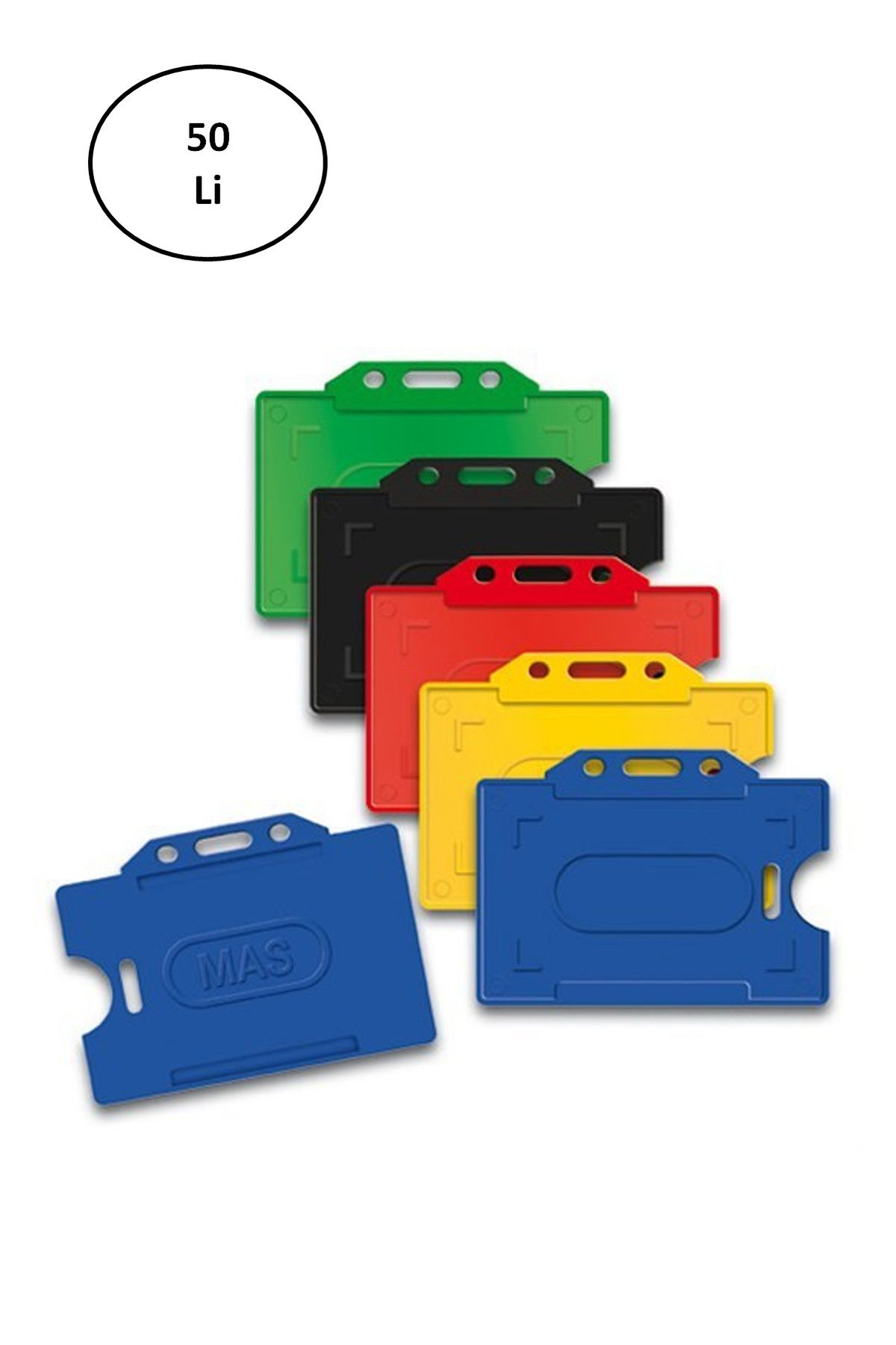 Cexos Mas 3522 Plastik Kart Muhafaza- Dikey-54X86-Yeşil 50Li - Cbt7925-7899