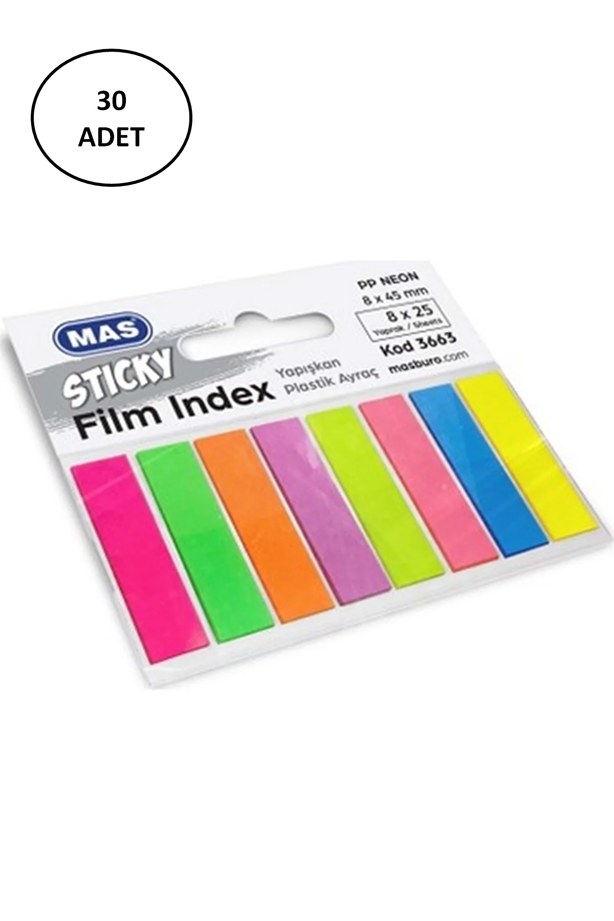Just Cheap Store Mas İndex Film 25 * 8 Renk 10 Mm Genişliği