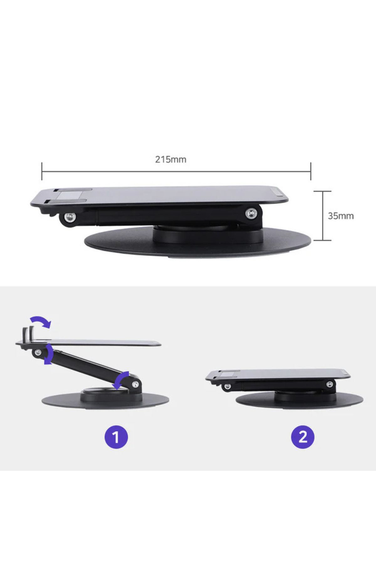 Pmr Masa Üstü Metal Tablet Tutucu - 360° Dönebilen Başlik