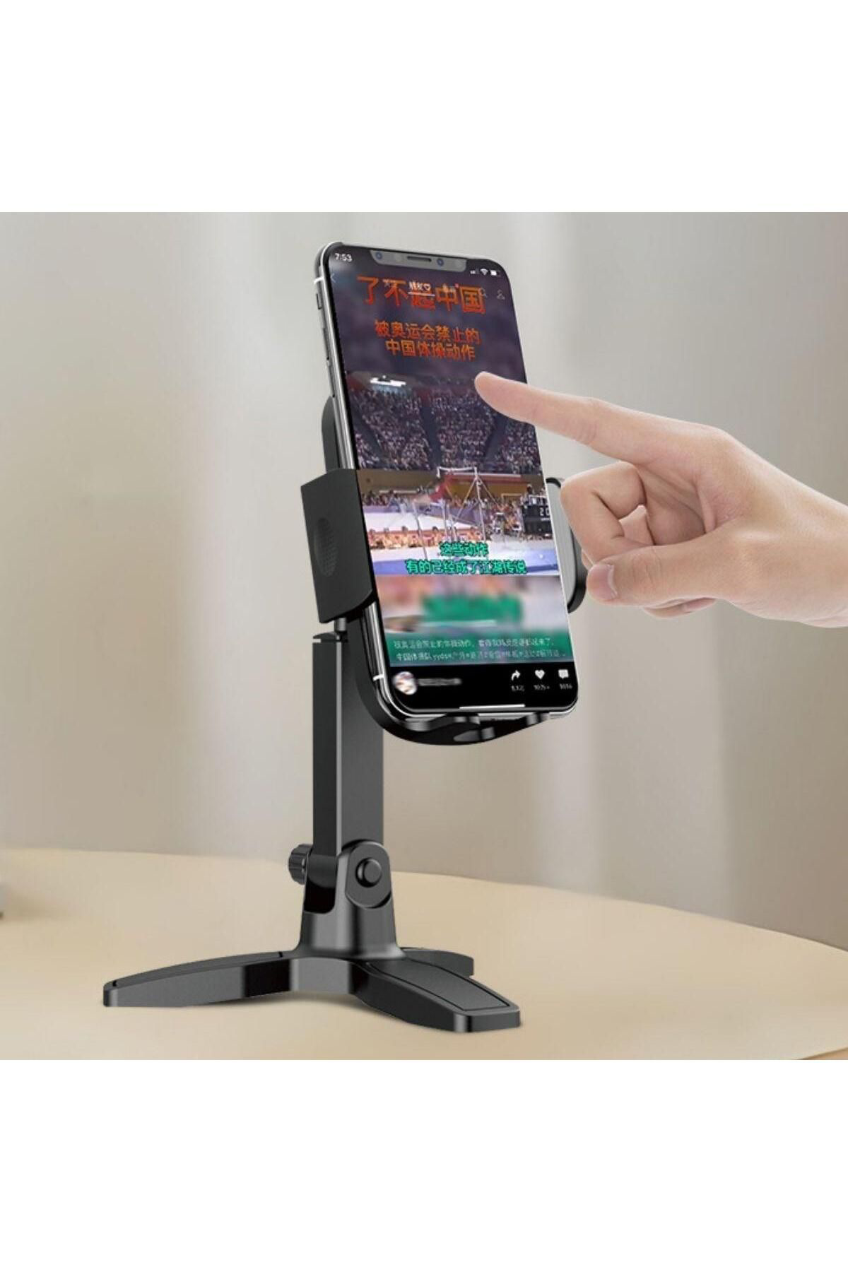 Ok Aksesuar Masaüstü Telefon Standi 360 Derece Dönebilen Başlikli Ayakli Tele