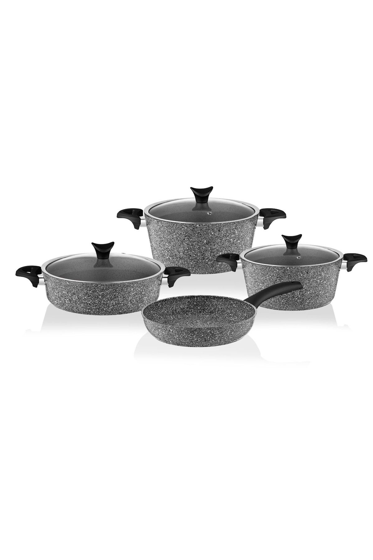 Taç Mastercook 7 Parça Granit Tencere Seti Gri