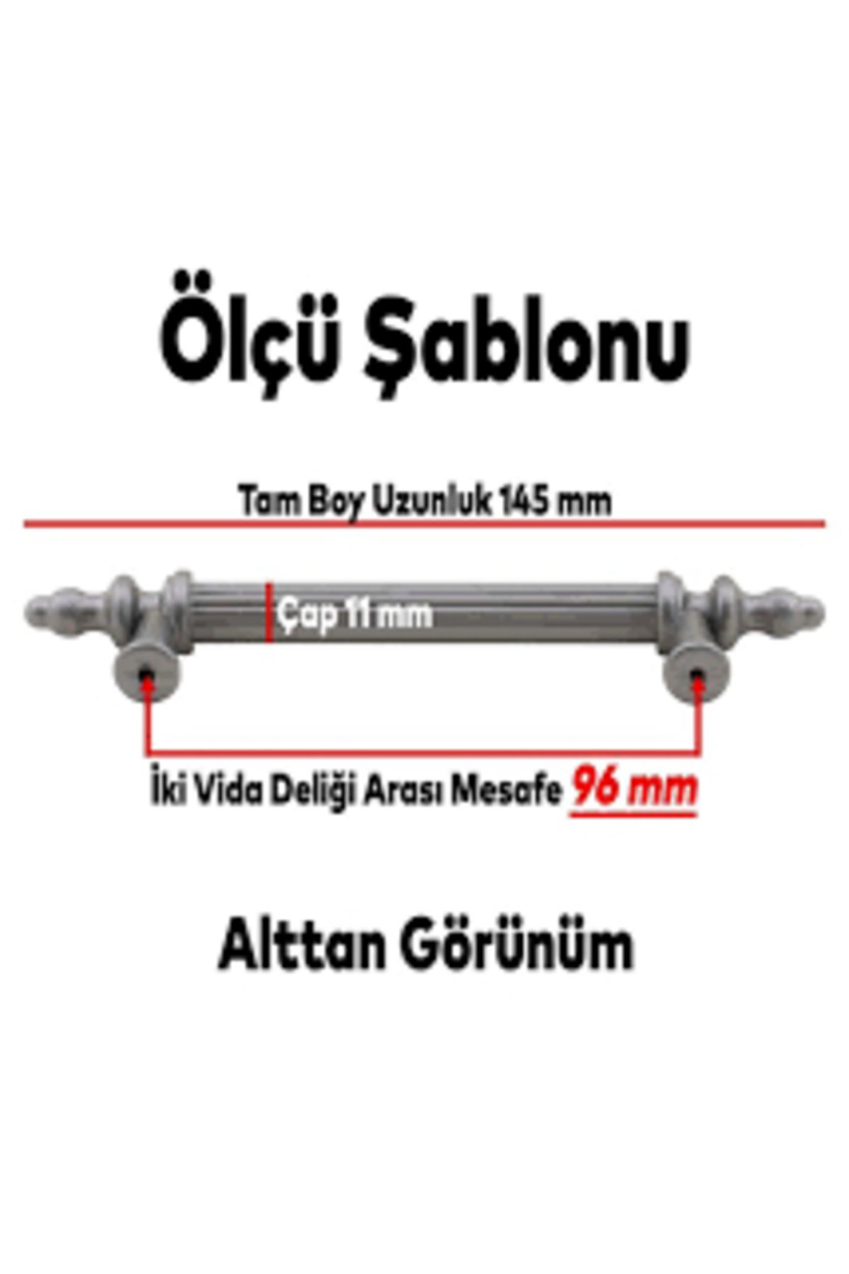 Kral Hirdavat Mat Siyah Kulp Modelleri Dolap Çekmece Mobilya Kulbu 96 Mm [ 1 Ad