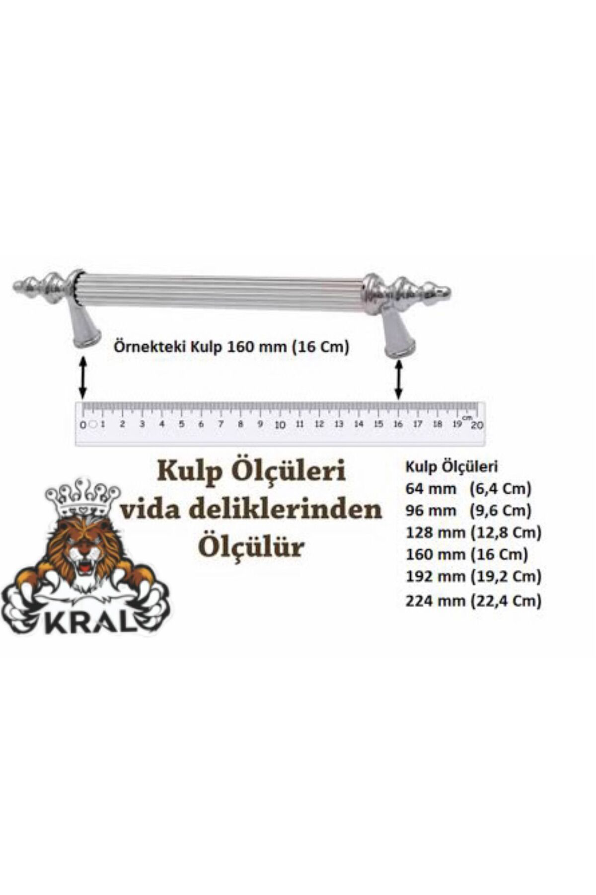 Kral Hirdavat Mat Siyah Kulp Modelleri Dolap Çekmece Mobilya Kulbu 96 Mm [ 1 Ad
