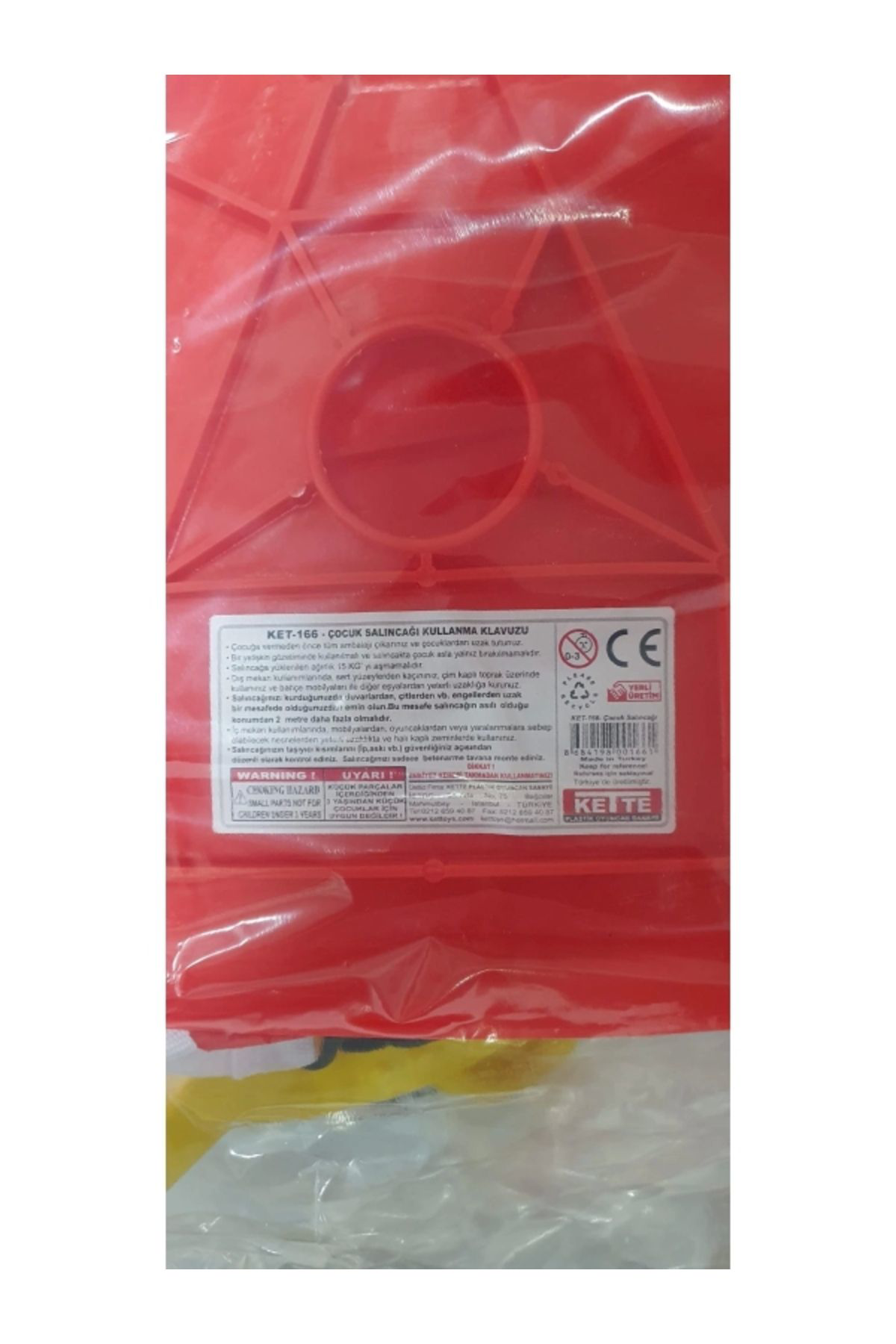 Kette Toys Mavi Kirmizi Renk İpli Kemerli Koruyuculu Salincak