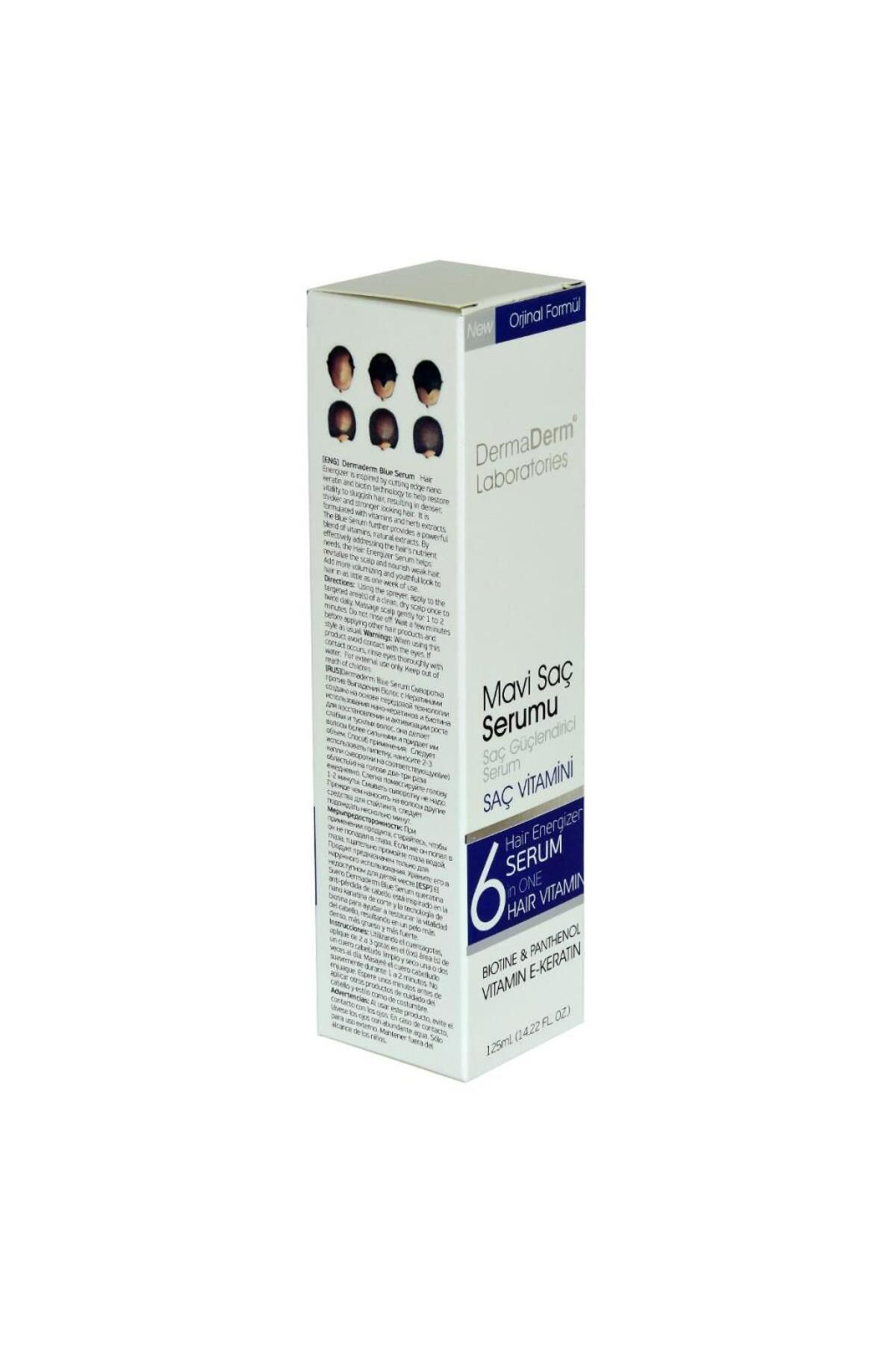 Dermaderm Mavi Saç Serumu Saç Güçlendirici Biotin Keratin 125Ml