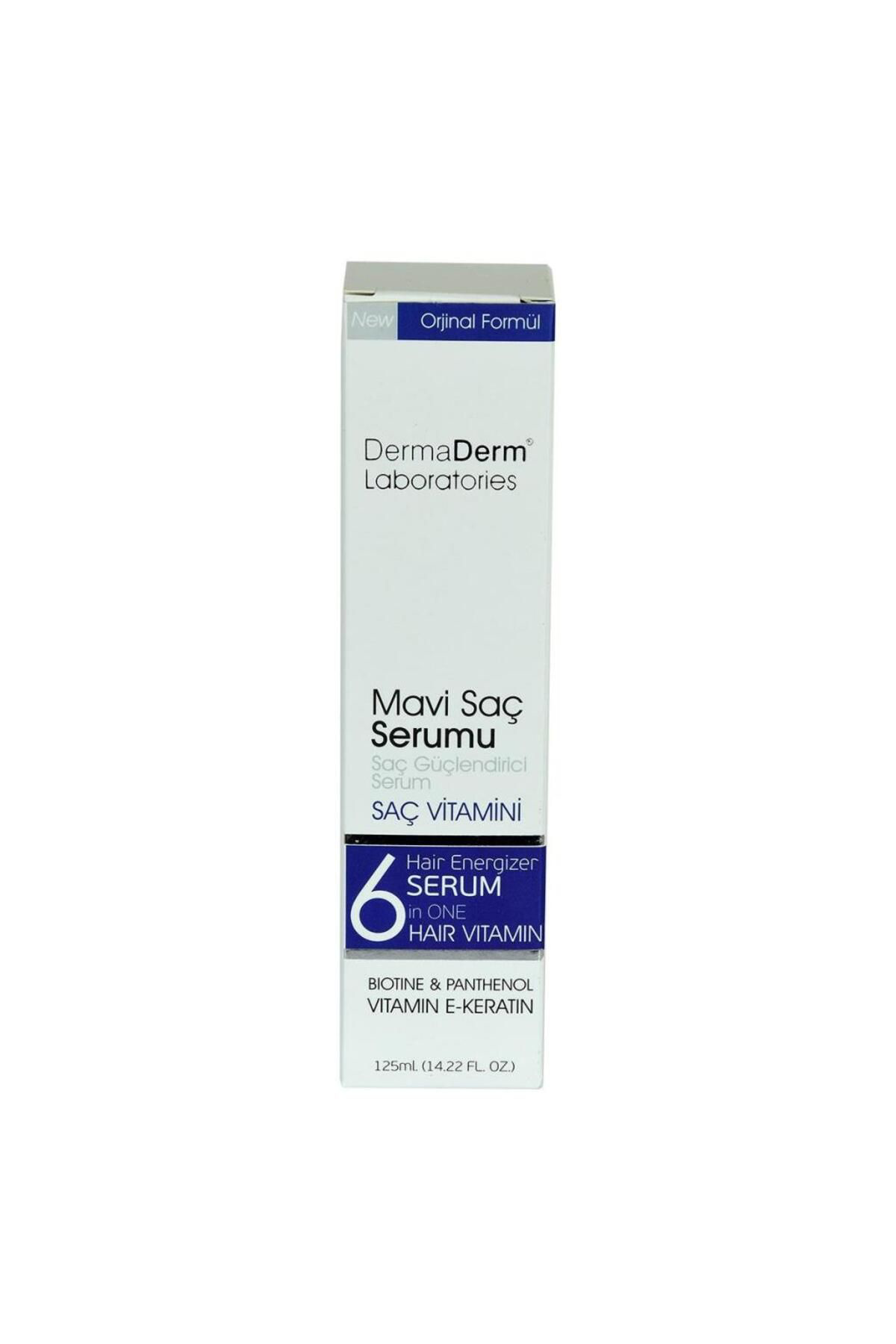 Dermaderm Mavi Saç Serumu Saç Güçlendirici Biotin Keratin 125Ml
