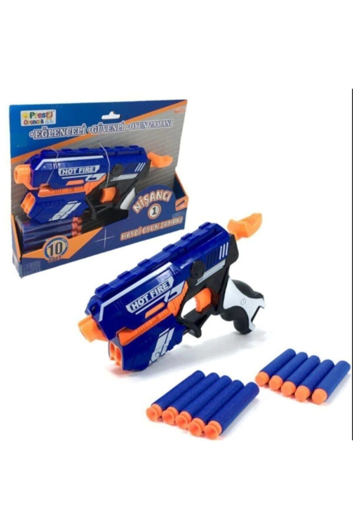 Nerf Mavi Sünger Mermi Atan Hot Fire Nişanci Oyuncak Tabanca Sr-543657