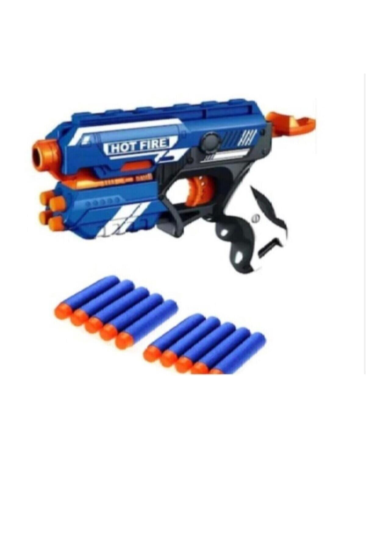 Nerf Mavi Sünger Mermi Atan Hot Fire Nişanci Oyuncak Tabanca Sr-543657