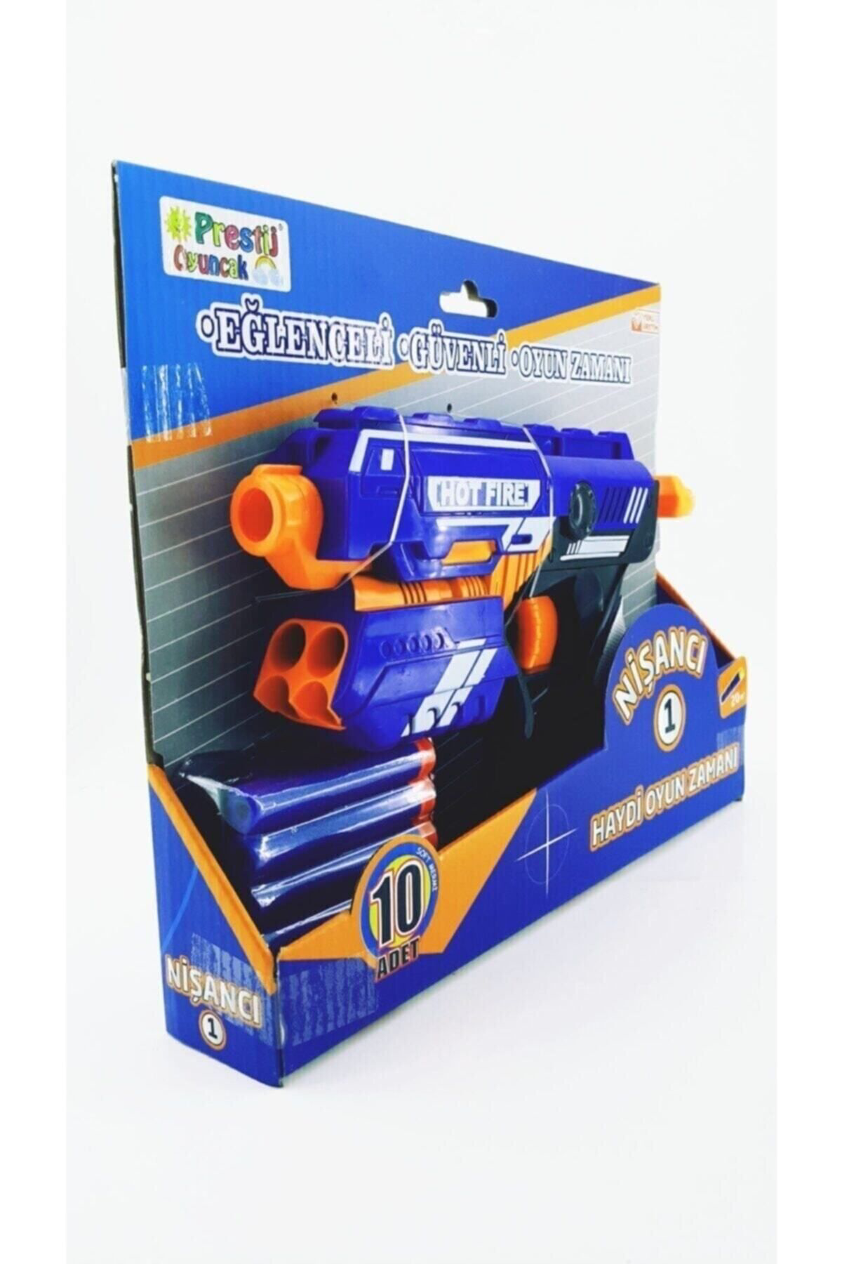 Nerf Mavi Sünger Mermi Atan Hot Fire Nişanci Oyuncak Tabanca Sr-543657