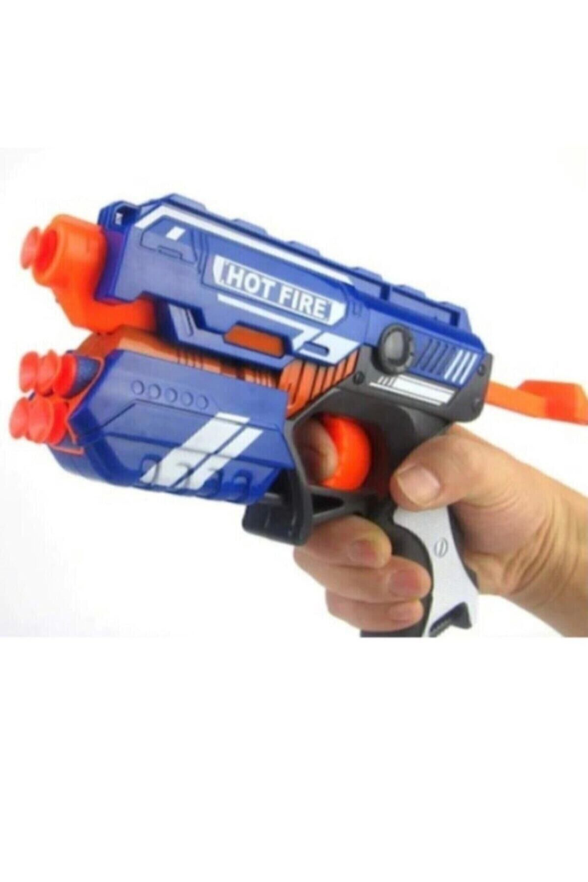 Nerf Mavi Sünger Mermi Atan Hot Fire Nişanci Oyuncak Tabanca Sr-543657
