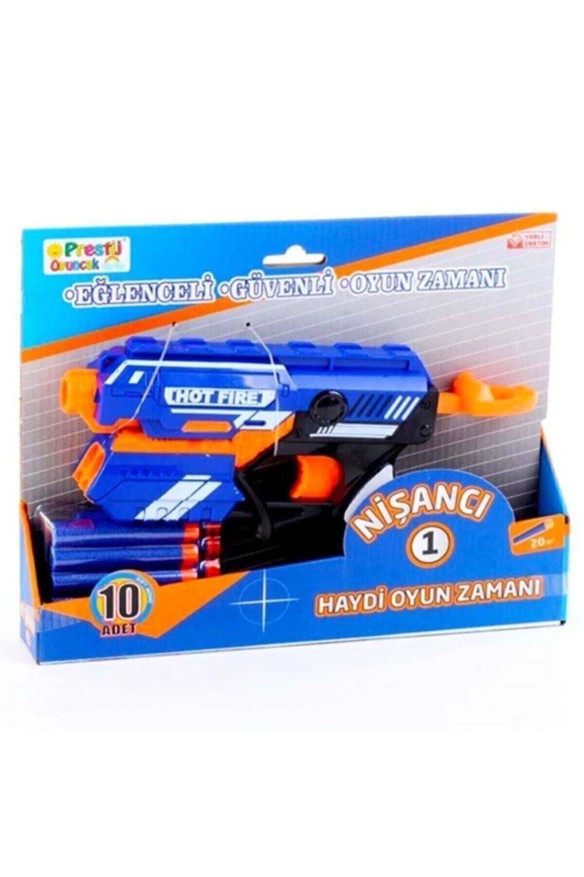 Nerf Mavi Sünger Mermi Atan Hot Fire Nişanci Oyuncak Tabanca Sr-543657