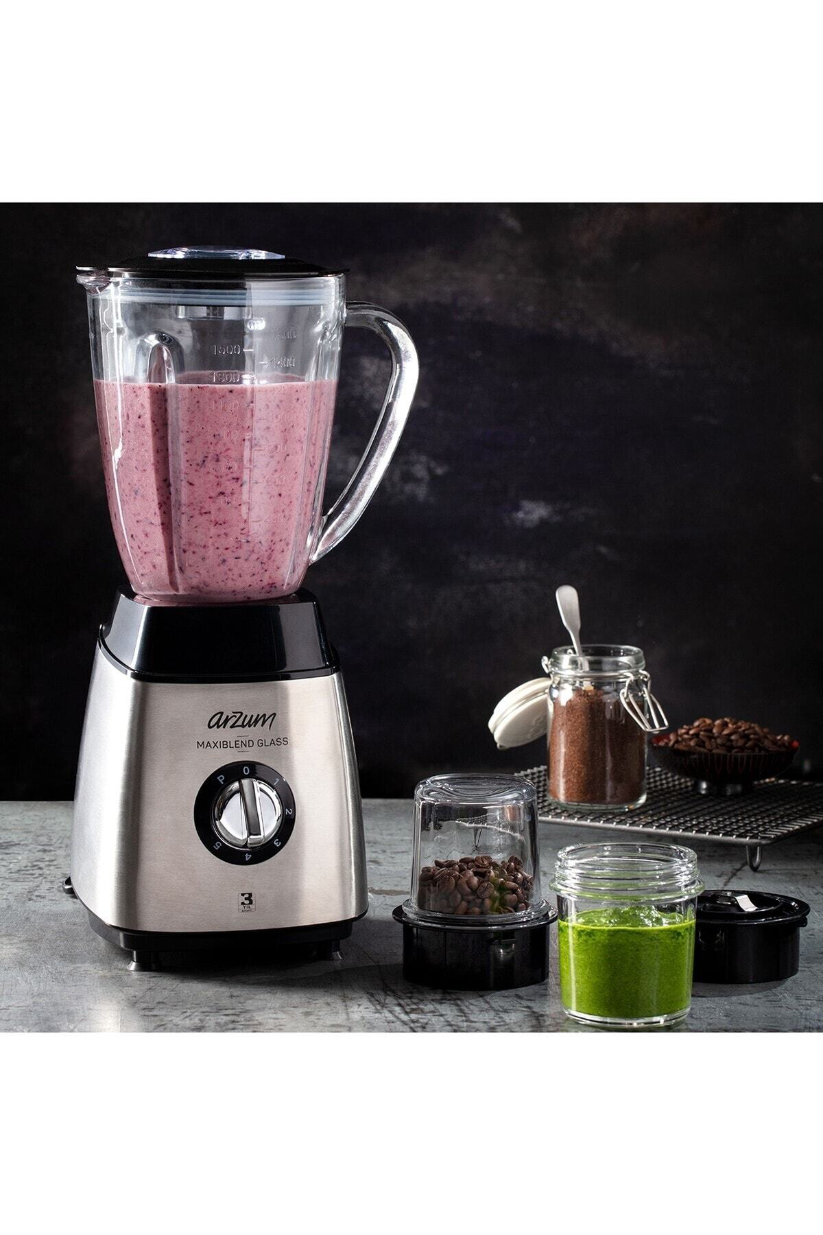 Arzum Maxiblend Glass Sürahi Blender 600 W Paslanmaz Çelik - Ar1056