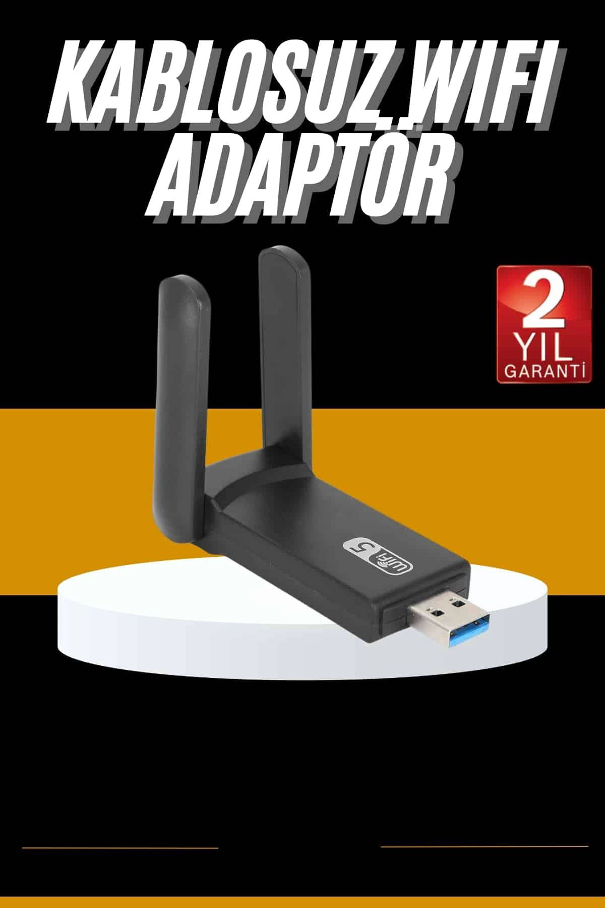 Pamiravm Mbps Wifi Alici Kablosuz Wifi Adaptörü Çift Band Çift Antenli