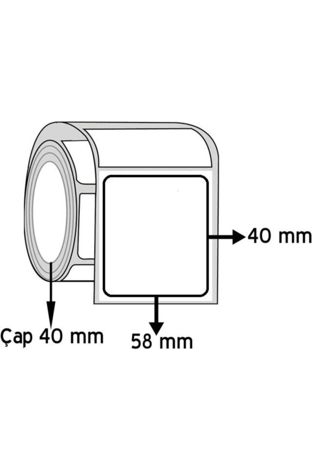 Umur Mcf Kağit Termal Etiket 40 Mm*58 Mm Terazi Etiketi 500 Adet /1 Ru
