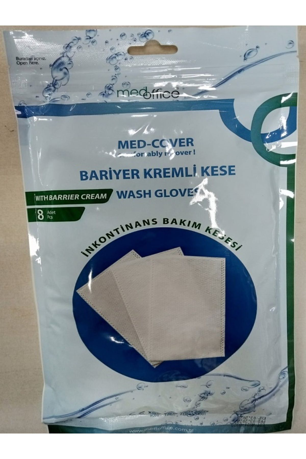 Medoffice Med-Cover Bariyer Kremli Kese 8'Li ( 3 Paket )