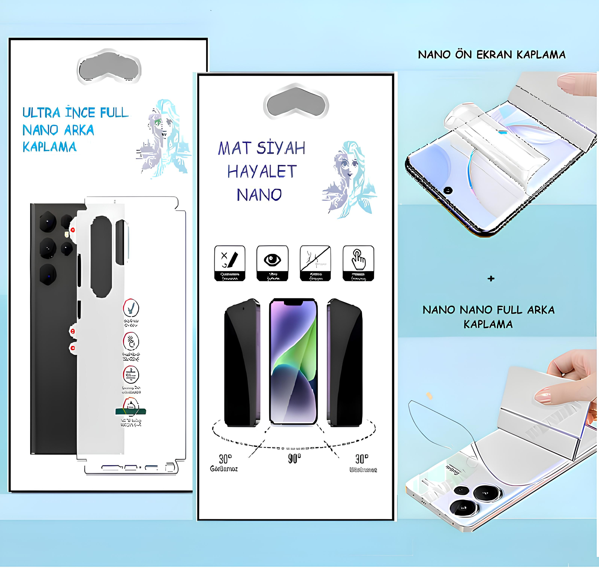 Meızu X8 - NANO Ekran Koruyucu HAYALET + NANO Arka Kaplama SET Ul