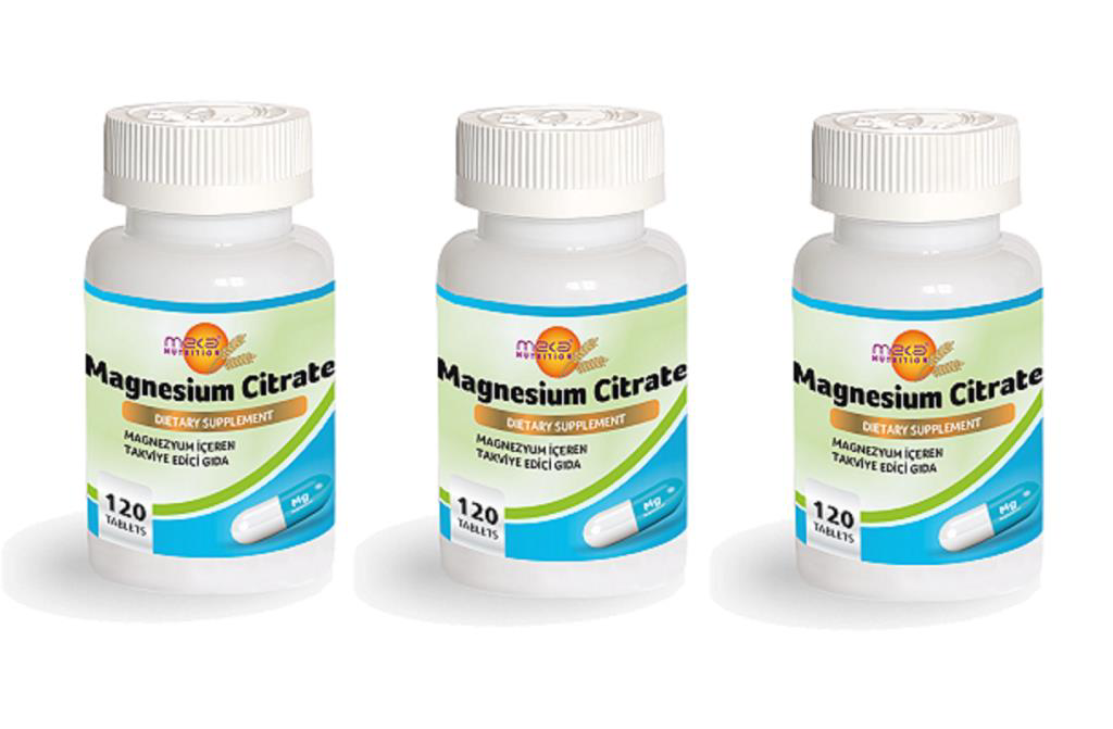 Meka Nutrition  Magnezyum Sitrat ( Magnesium Citrate ) 120 Tablet 