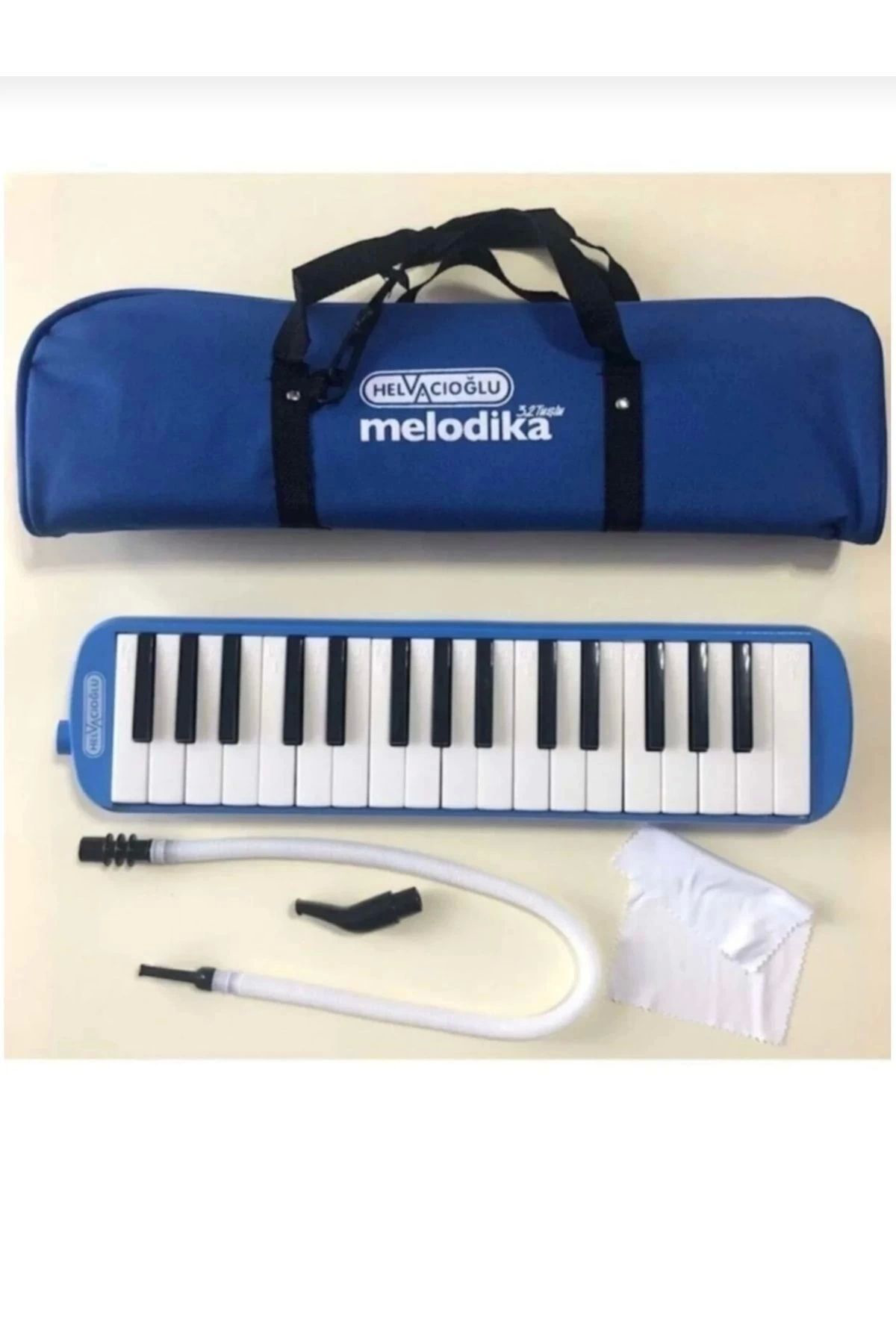 Helvacioğlu Melodika 32 Tuşlu Bez Çantali Mavi - Kirmizi- Pembe-Siyah