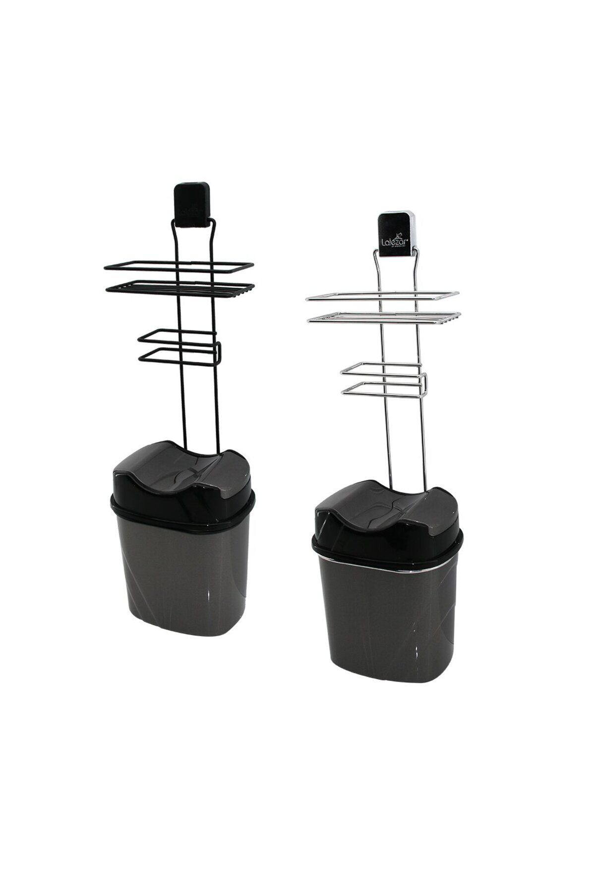 Ok Aksesuar Metalçöp Kovali Wc Kağitlik Set Rafli - Yapişkanli Montaj Go5060g