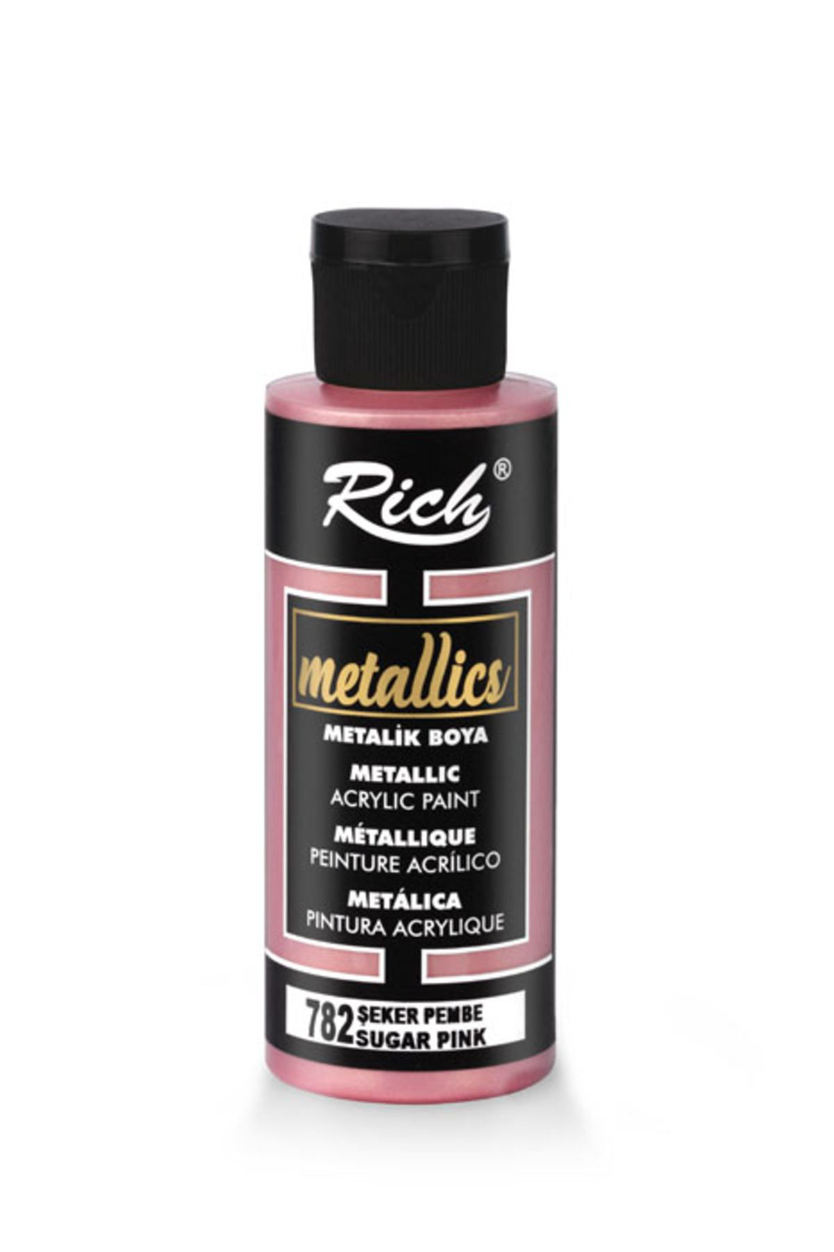 Rich Metalik Akrilik Boya 120Cc. N:782 Şeker Pembe