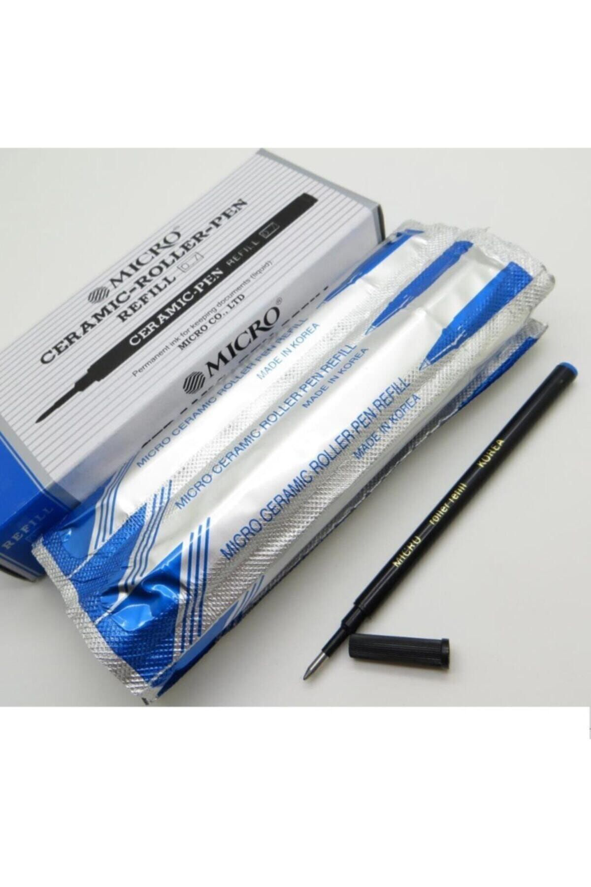 Mikro Micro Roller Kalem Yedeği Seramik Mavi 12Ea/M 12 Li (1 Paket 12 A