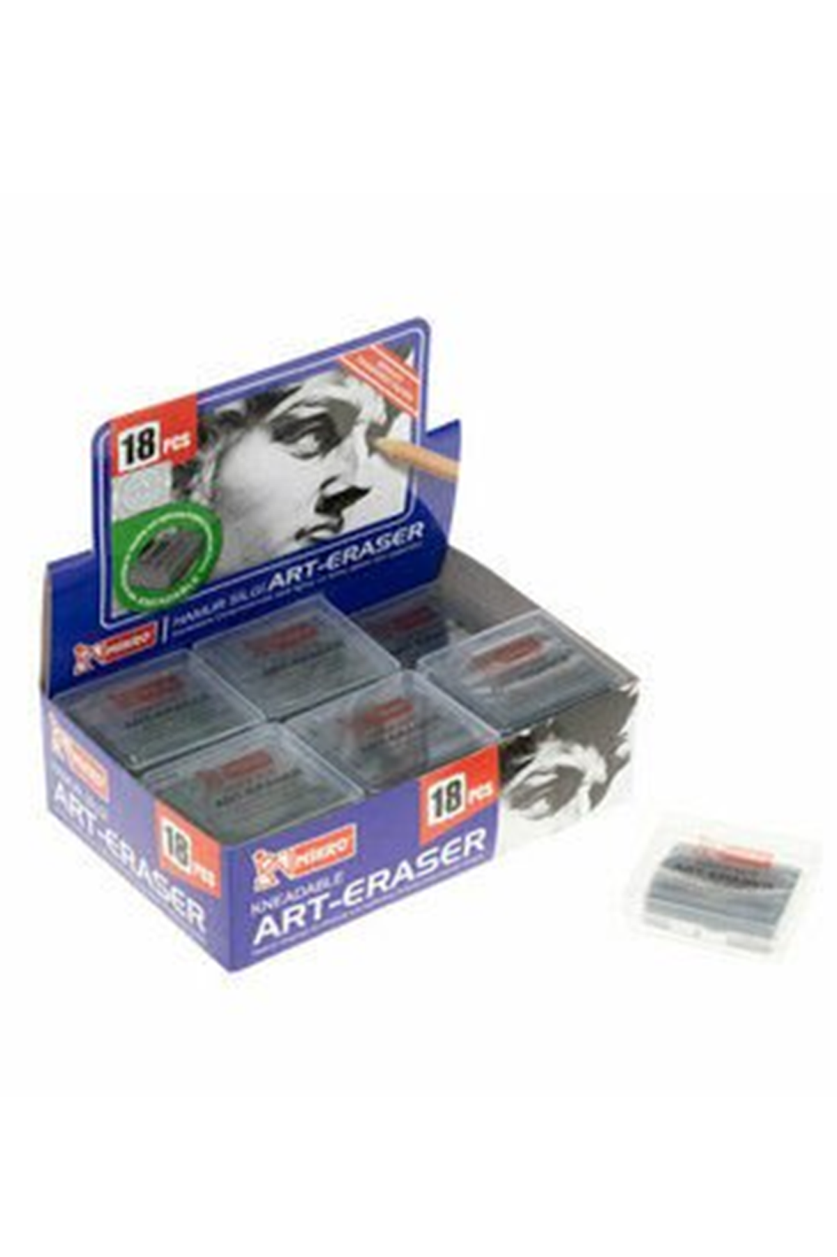 Just Cheap Store Mikro Hamur Silgi Gri Plastik Kutulu 18'Li
