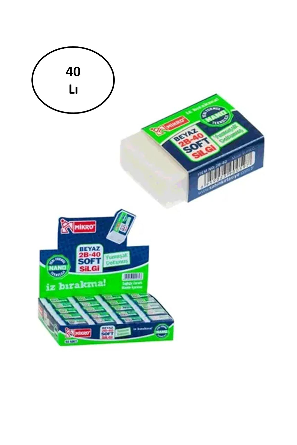 Cexos Mikro N2b40 Beyaz Soft Nano Silgi 40'Li - Cbt7413-4977