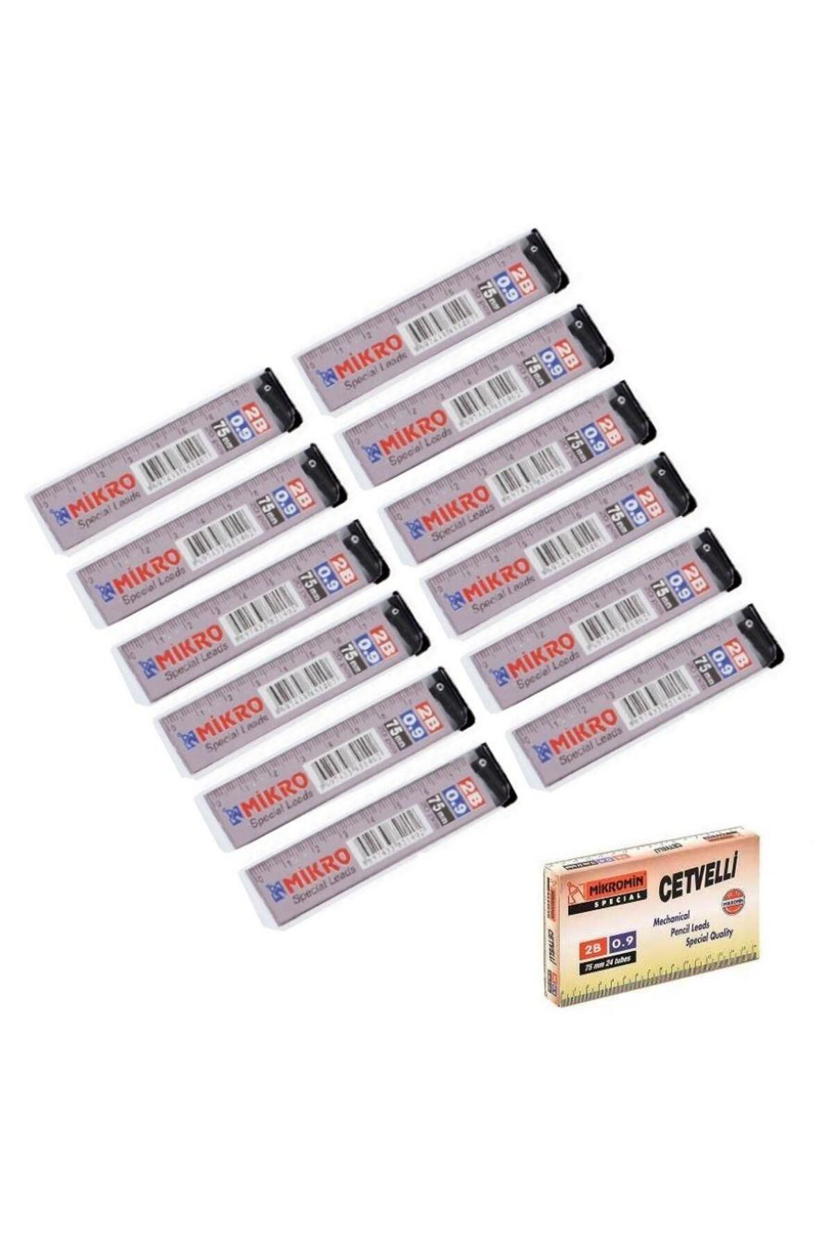 Mikro Min 0.9 Mm Cetvelli Kalem Ucu 75 Mm Uç 12 Adet