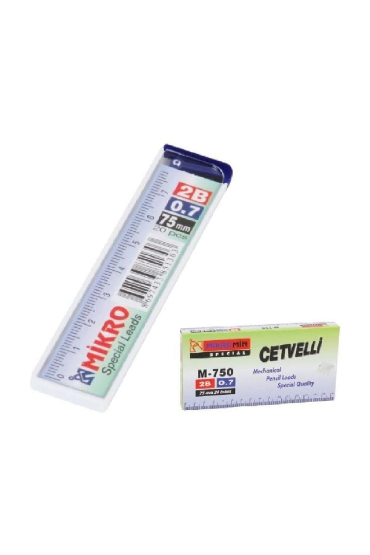 Mikro Min Cetvelli 2B Kalem Ucu 75Mm 24 Tüp M-750 Paket