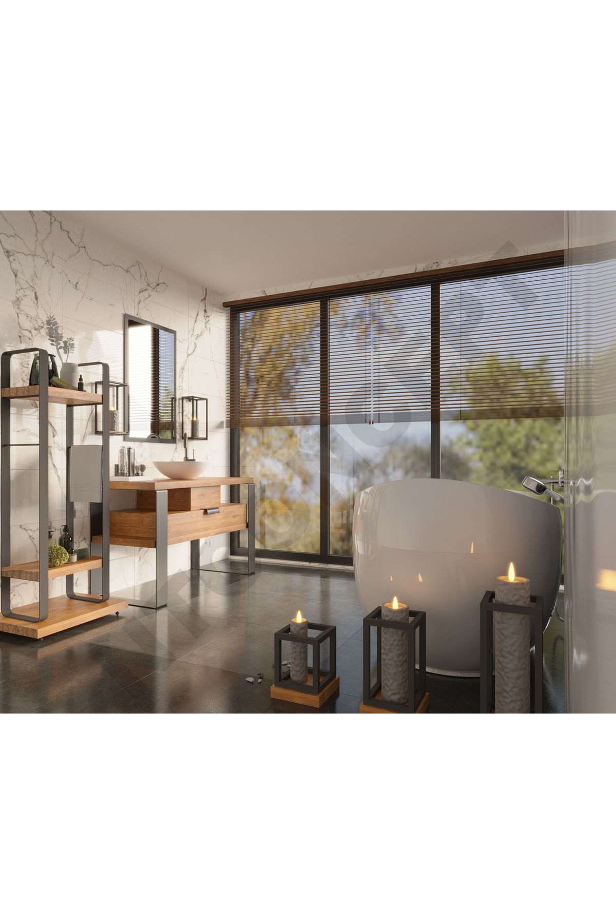 Nt Concept Mina Doğal Ahşap Hilton 3'Lü Set 70Cm'lik