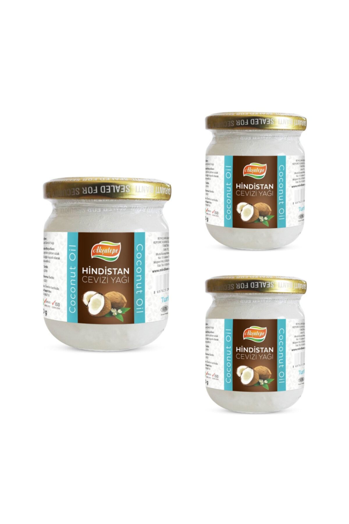 Akçatepe Mindivan Hindistan Cevizi Yaği 160 Gr X3 Adet