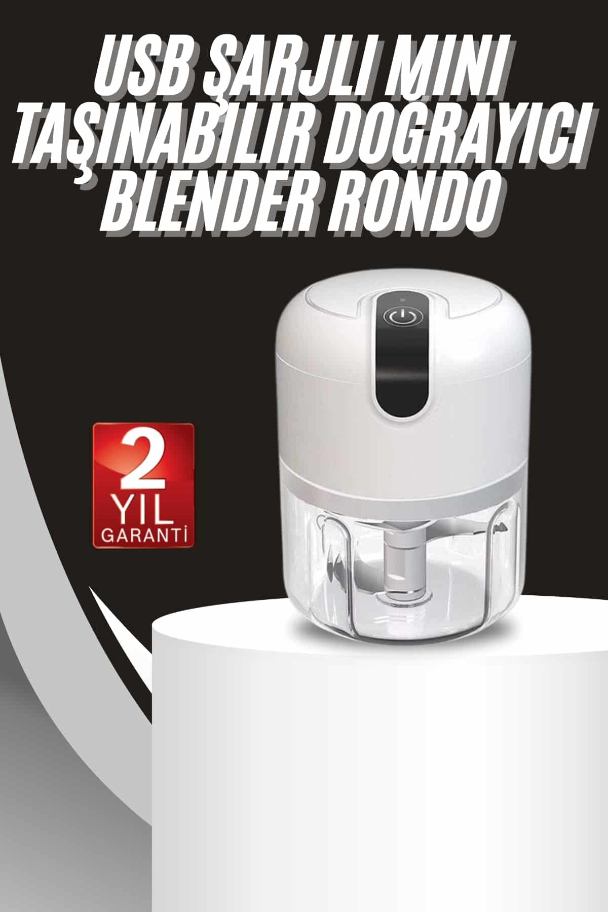 Astraltech Mini Doğrayici Rondo Taşinabilir Mini El Blender Paslanmaz Çelik