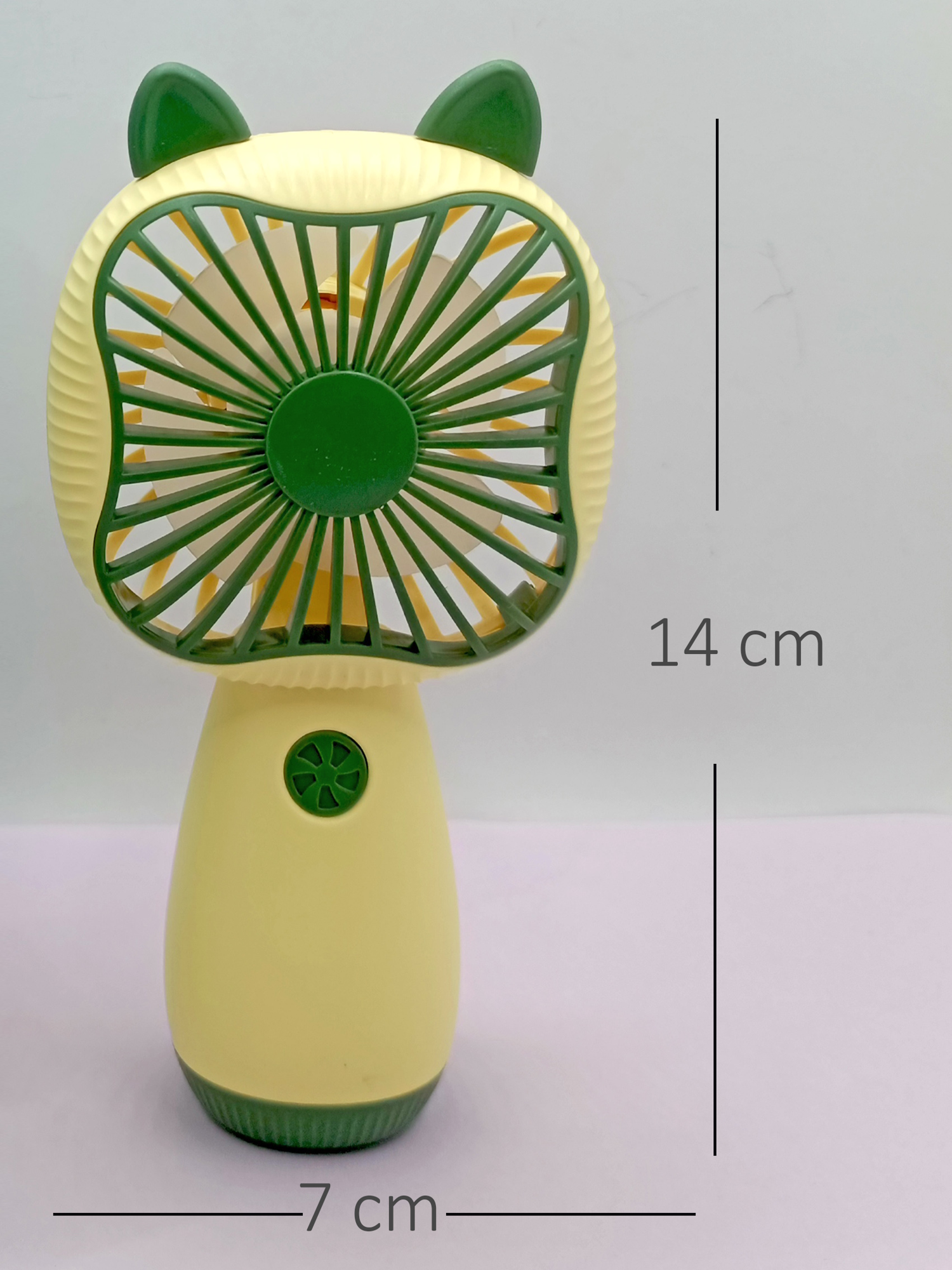 Limmy Mini Fan Kedi Model Fan Şarj Edilebilir El Fani Vantilatör - Yeşi
