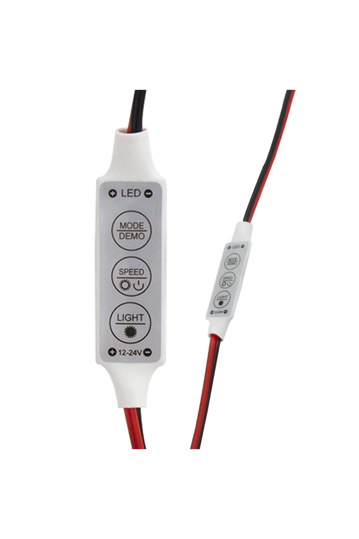 Cexos Mini Üç Tuşlu Tek Renkli 12-24 Volt Led Kontrol Cihazi ( Kirmizi- Siyah Kabl - Cbt2409-4278
