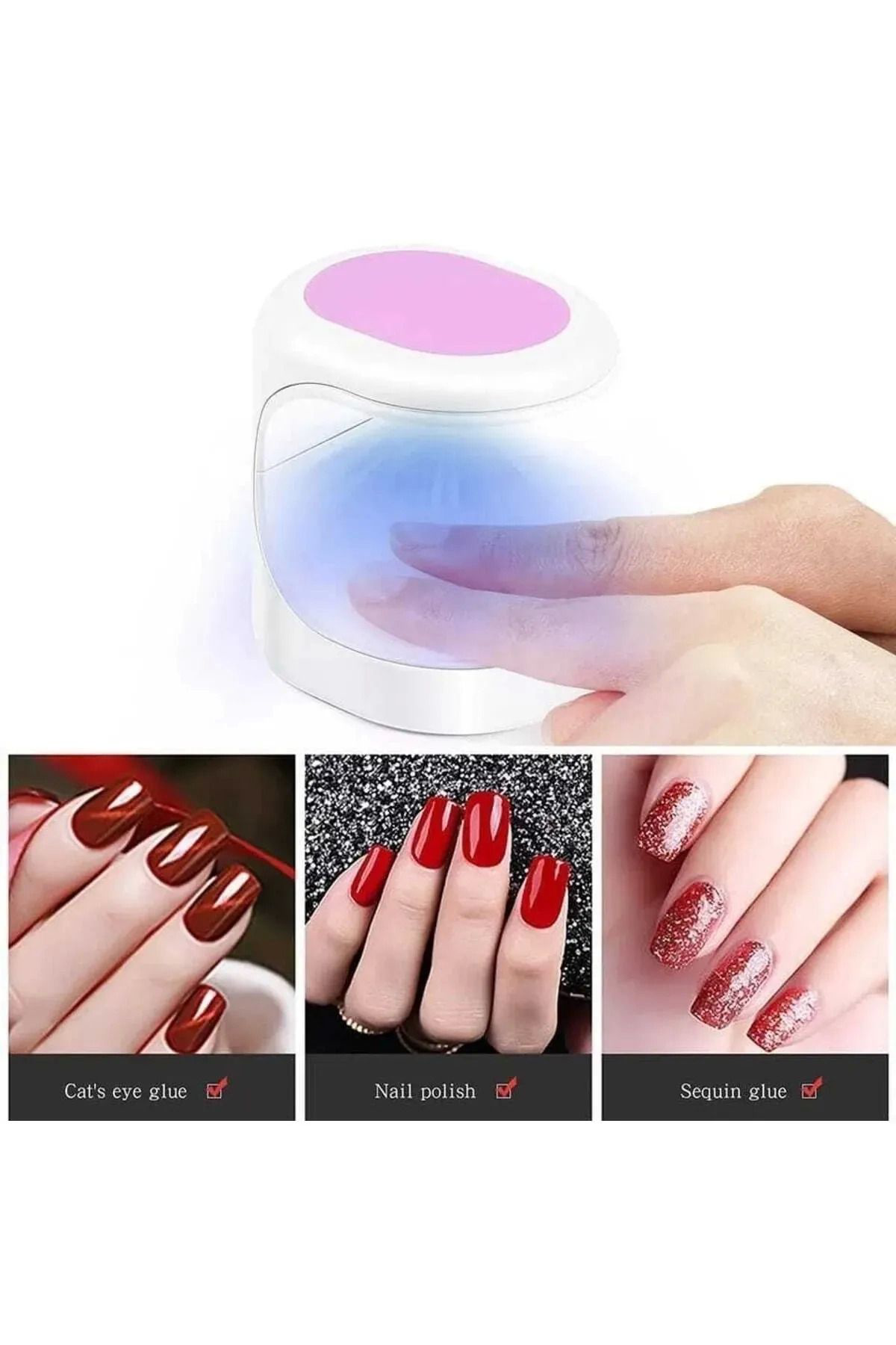 Yusuftex Mini Uv Led İşik Oje Tirnak Kurutucu Tasarimli Express Protez Tir