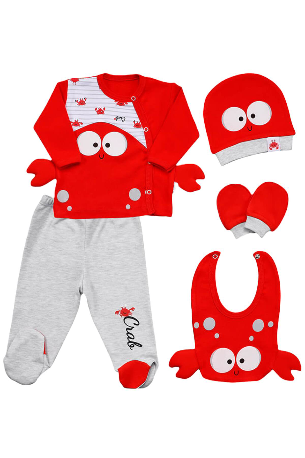 Dear Enika Miniworld Erkek Kiz Bebek Yengeç Temali 0-3 Ay 5'Li Hastane Çikiş