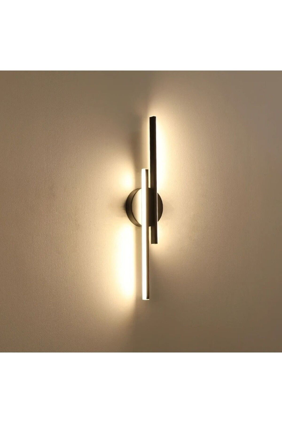 Laysa Modern Aplik Çift Yönlü Çubuk Led Siyah Günişiği Lineer Avize Arm