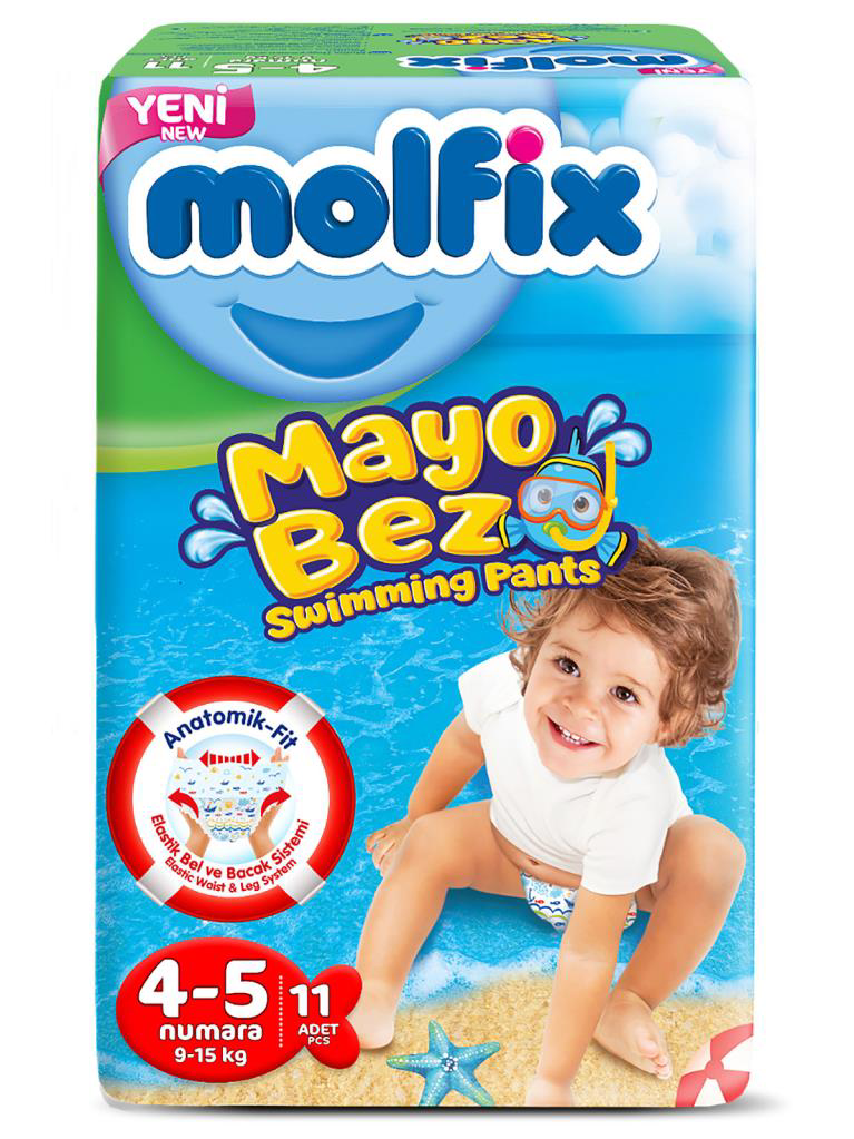 Just Cheap Store Molfix Mayo Bez 4-5 Beden 9-15 Kg 11 Adet