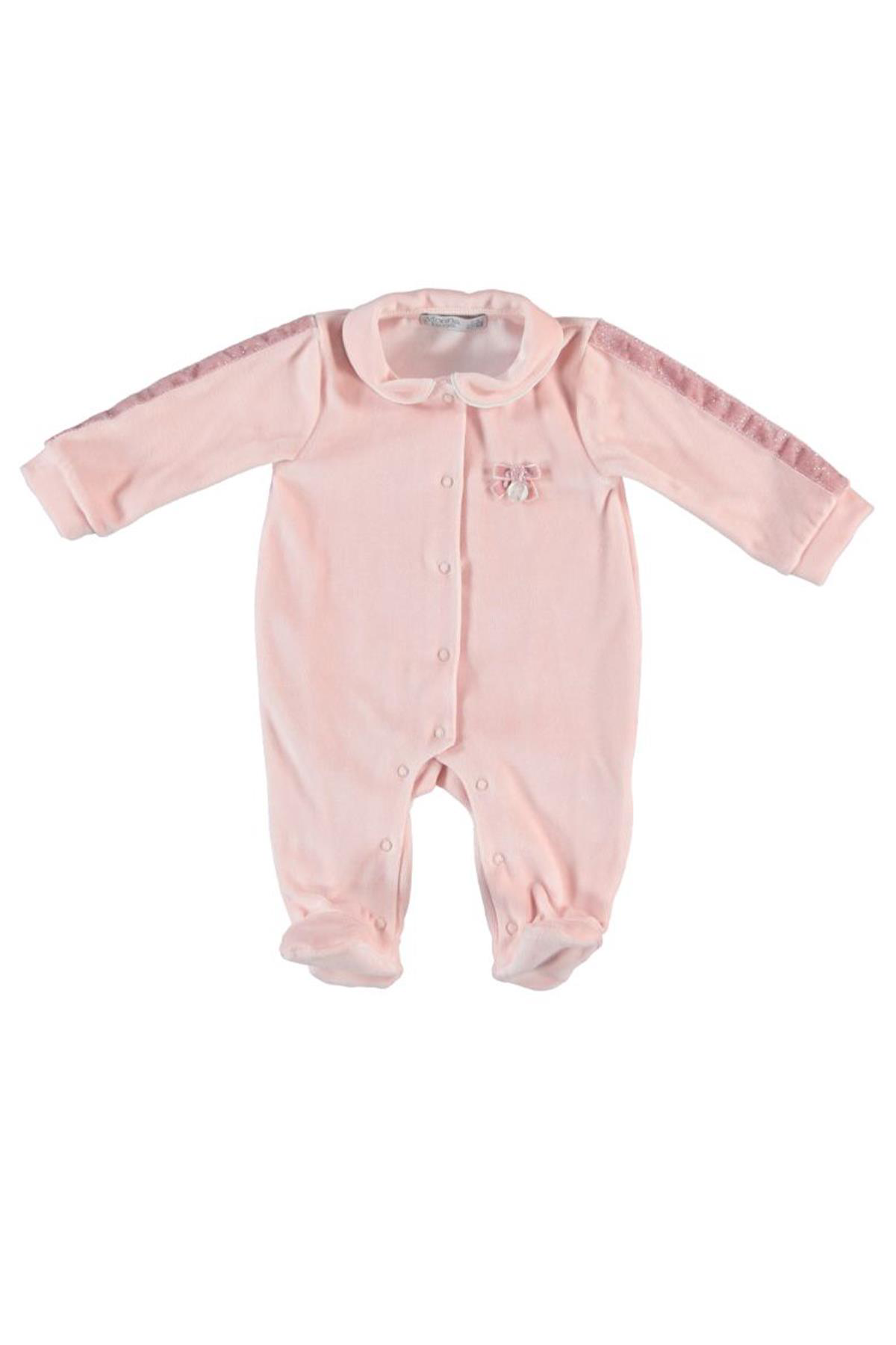Dear Enika Monaroza Kiz Bebek Omuz Detayli Pembe Bebek Tulum 7578