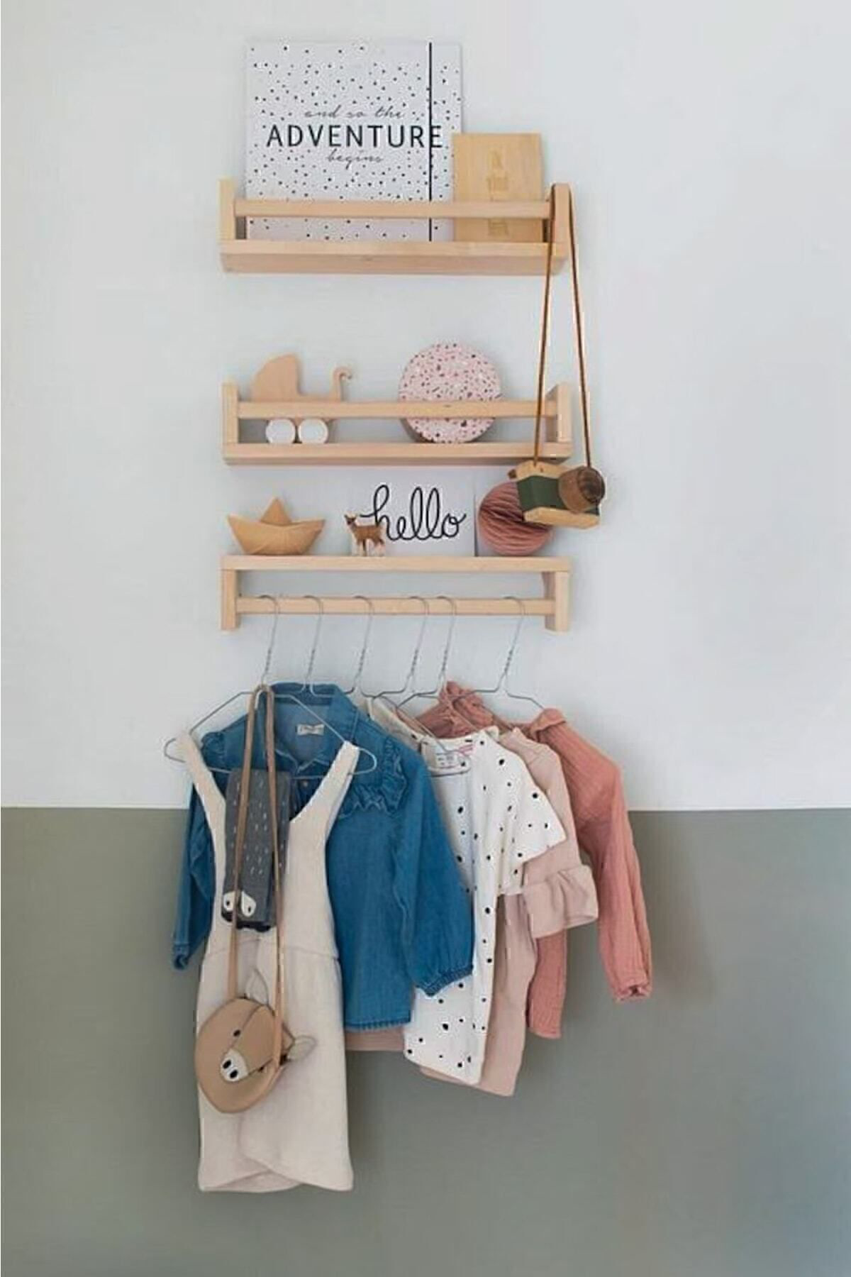 Svm Design Montessori Kitaplik Çocuk Bebek Odasi Rafi Ahşap Kitaplik Askilik