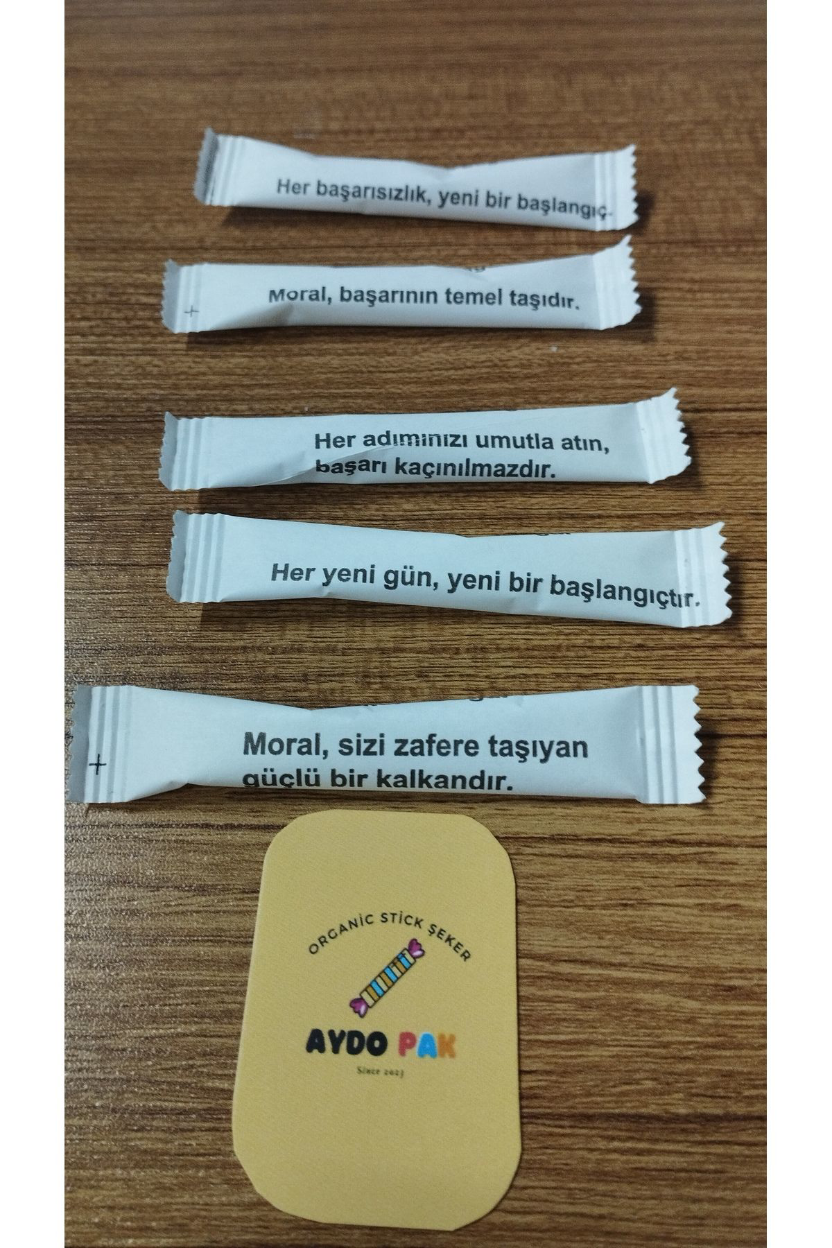 Aydopak Motivasyon Sözleri Stick Şeker 3Gr/ 100 Adet / 300Gr