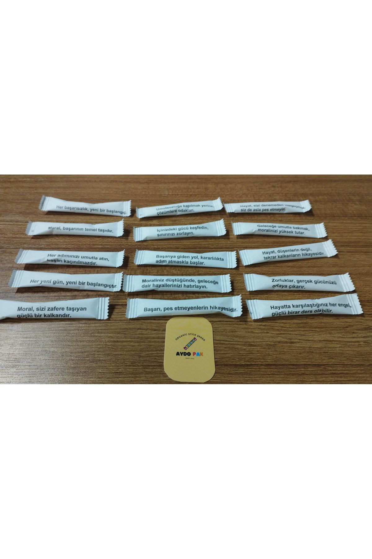Aydopak Motivasyon Sözleri Stick Şeker 3Gr/ 100 Adet / 300Gr