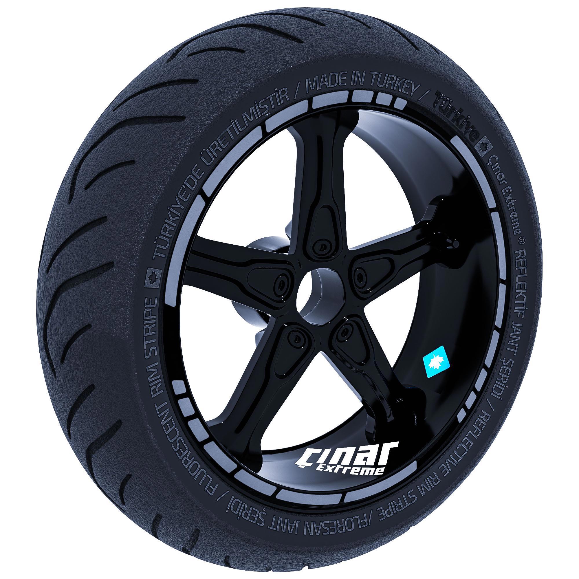 Çinar Extreme Moto Gp Stili Taş Grisi Jant Şeridi Sticker  