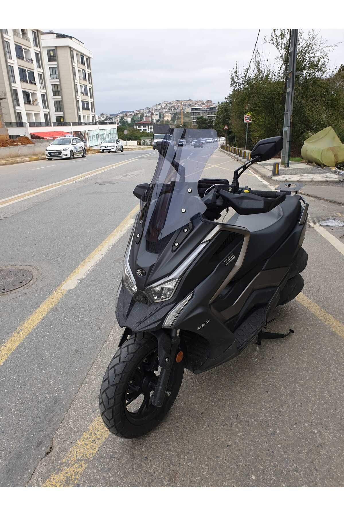 Motocam  Kymco Dtx 250-360 Siperlik Ön Cam 2021-2025 Model 55Cm Fü