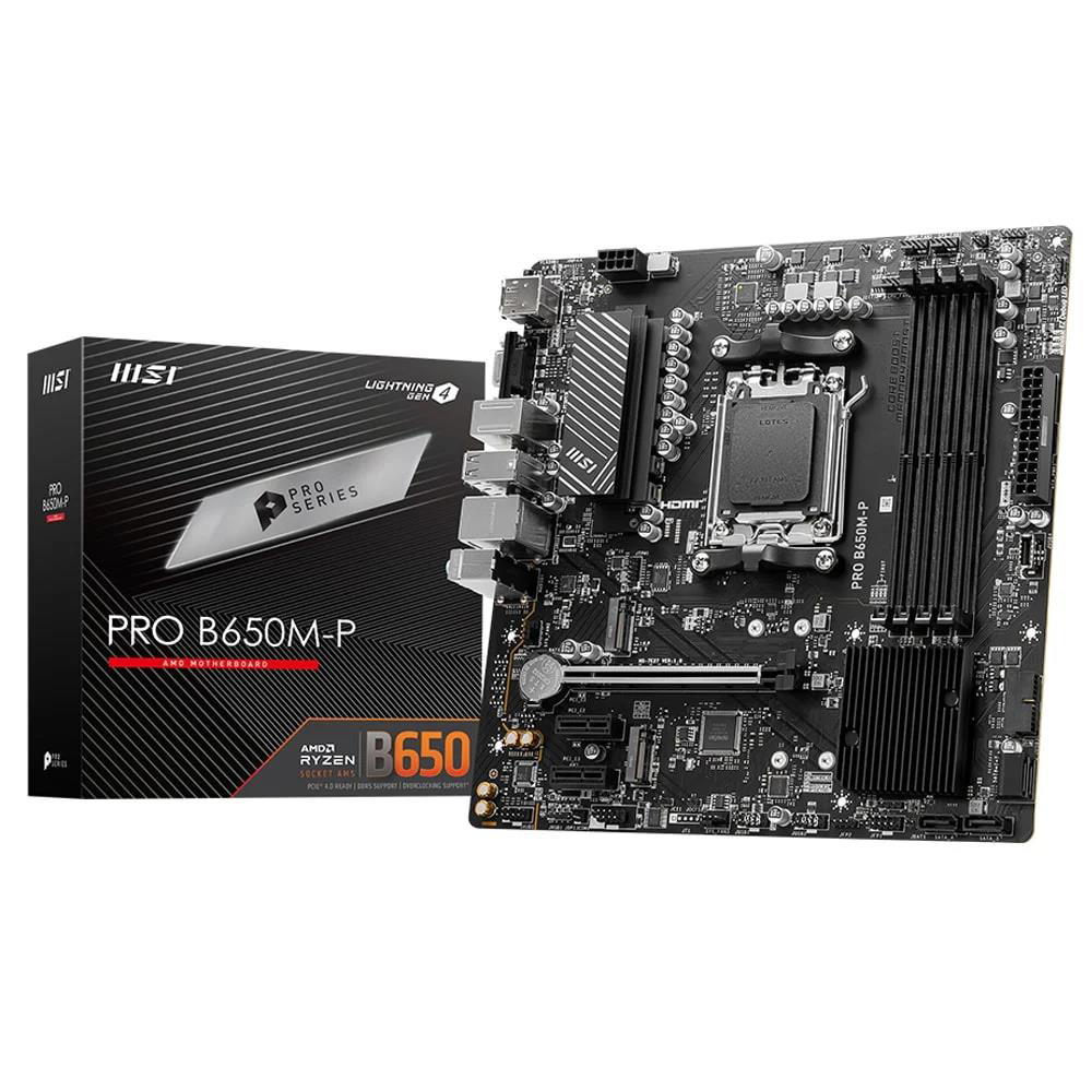 Msı Pro B650M-P 7200MHz (OC) DDR5 Soket AM5 M.2 HDMI DP VGA mATX